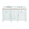 James Martin Vanities 60'' Double Vanity, Bright White w/ 3 CM Eternal Marfil Quartz Top 424-V60D-BW-3EMR - alternate 1